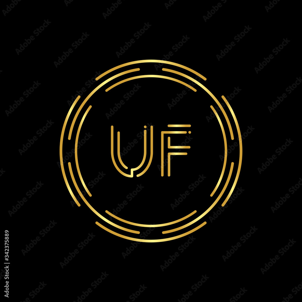 Initial UF Logo Creative Typography Vector Template. Digital Abstract Letter UF Logo Design Initial UF Logo Creative Typography Vector Template. Digital Abstract Letter UF Logo Design