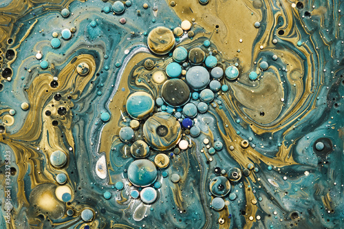 Abstract collection with colorful bubbles. Spellbinding abstract cosmic landscape