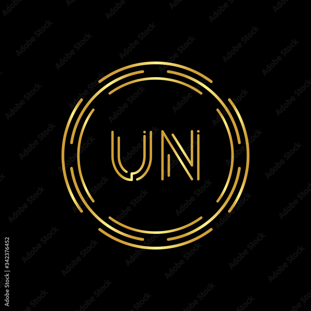 Initial UN Logo Creative Typography Vector Template. Digital Abstract Letter UN Logo Design Initial UN Logo Creative Typography Vector Template. Digital Abstract Letter UN Logo Design