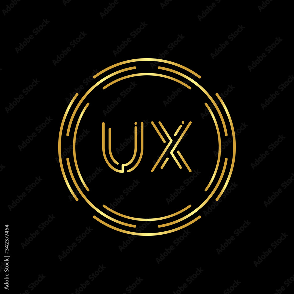 Initial UX Logo Creative Typography Vector Template. Digital Abstract Letter UX Logo Design Initial UX Logo Creative Typography Vector Template. Digital Abstract Letter UX Logo Design