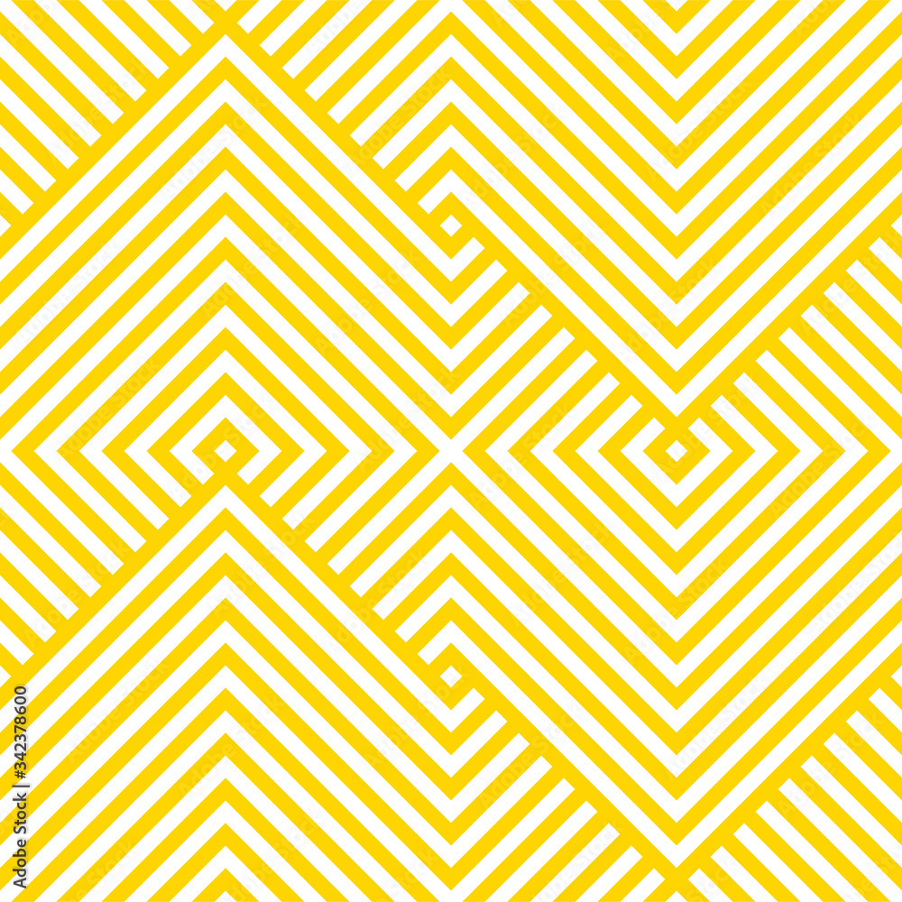 Fototapeta Wektor żółty wzór geometryczny. Bezszwowe nowoczesne tekstury liniowe.