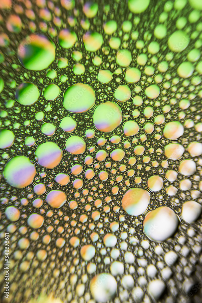 Abstract water with color bubbles and texture Abstract water with color bubbles and texture