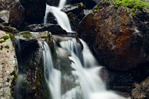 Fototapeta Naklejka Na Ścianę i Meble -  Long exposure picture of a waterfall / river.