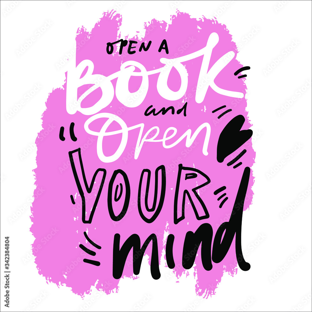 Obraz premium Inspirational hand lettering quote about education. Modern poster design