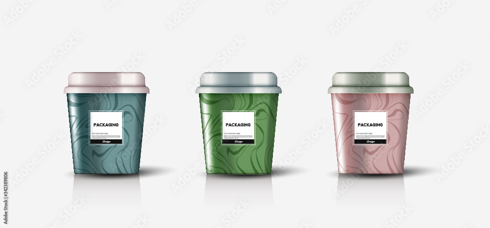 packaging template round bucket, cylinder, container ice cream, yogurt, vector design illustration. packaging template round bucket, cylinder, container ice cream, yogurt, vector design illustration.