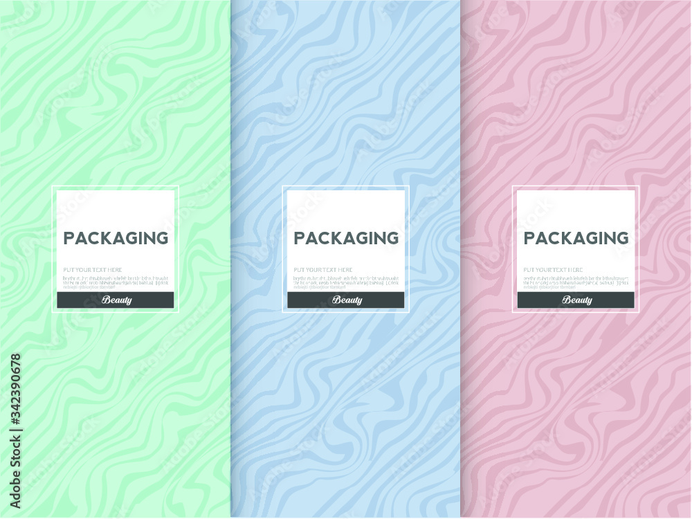 Fototapeta premium Chocolate bar packaging set. Trendy luxury product branding template with label pattern for packaging. Vector design.