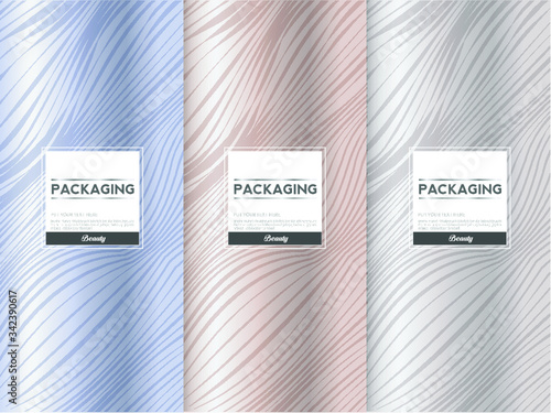 Chocolate bar packaging set. Trendy luxury product branding template with label pattern for packaging. Vector design.