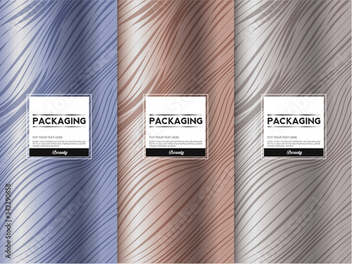 Chocolate bar packaging set. Trendy luxury product branding template with label pattern for packaging. Vector design.