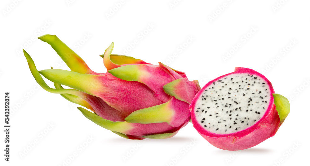 Fresh dragon fruit isolated on white background Fresh dragon fruit isolated on white background