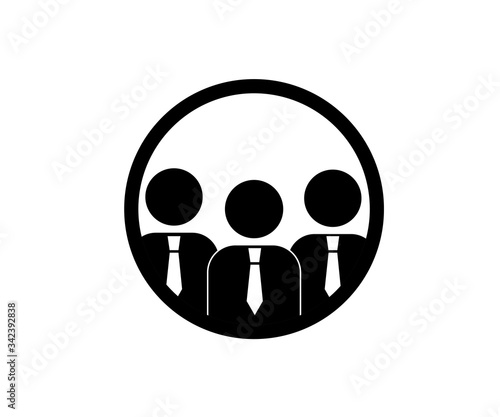 Icon of a group of people (teams). Business, partnership, corporation.