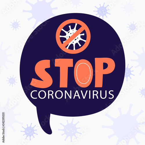 Stop 2019-nCoV Coronavirus. Virus pandemic protection concept. Vector banner illustration.
