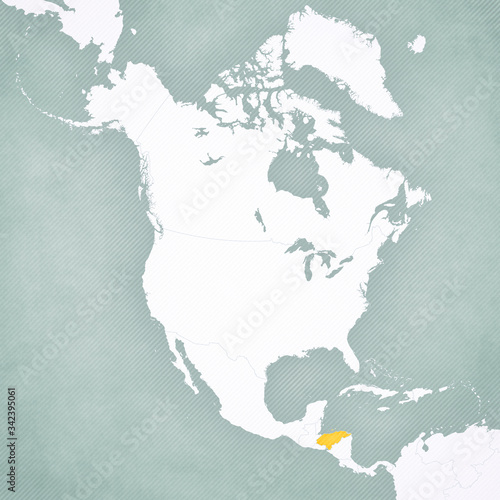 Map of North America - Honduras