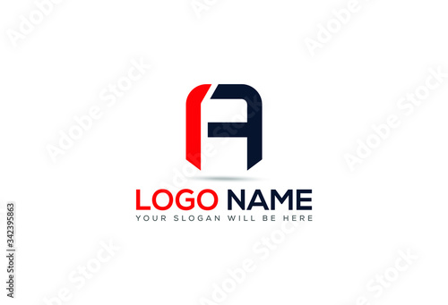 A F Letter Logo Design Template Vector