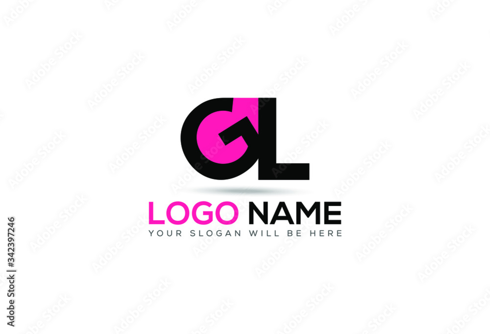 Abstract letter GL L&G logo. This logo icon incorporate with abstract shape in the creative way.