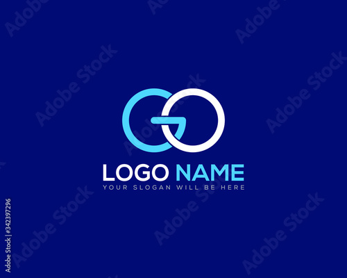 Go and G Letter Icon Vector Logo Template Illustration Design.