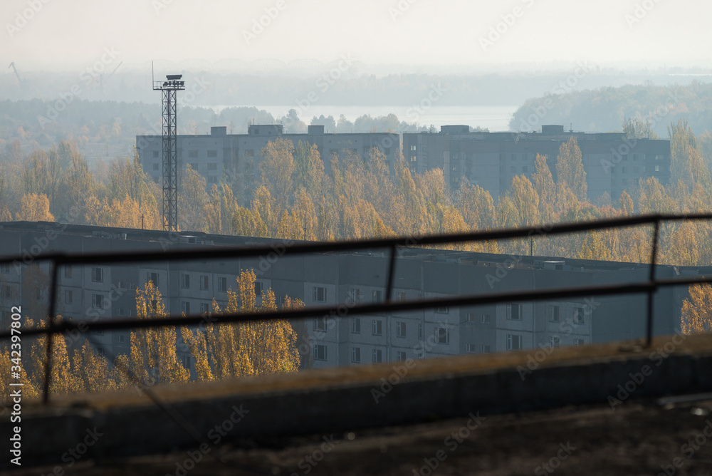 Fototapeta premium Ghost town Pripyat in Chernobyl zone
