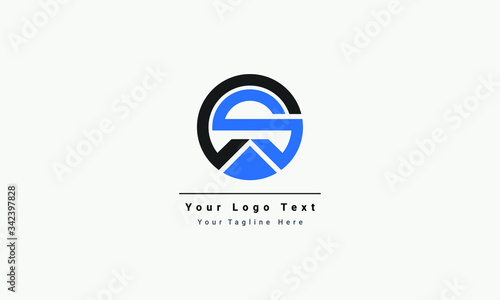GS Letter Logo Design with Creative Modern Trendy Typography with white background