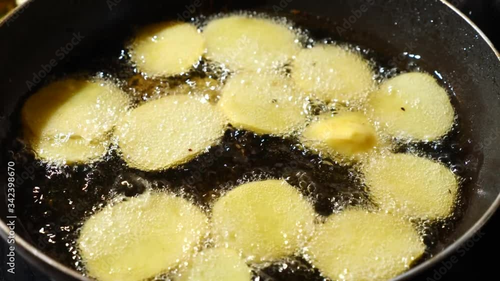fried wegetables in oil cooking in house fried wegetables in oil cooking in house