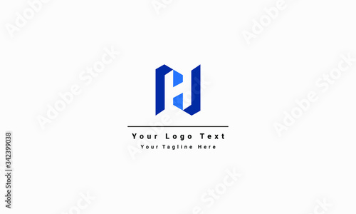 Letter H logo icon design template elements. Vector Letter H Logo Design Template. PJ company linked letter logo. Initial letter logo PJ. rj logo