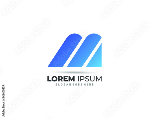 simple and brilliant letter M logo design