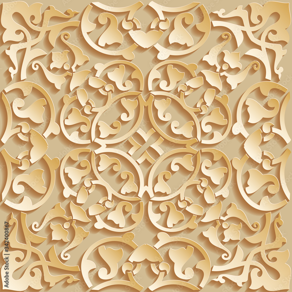 Background with seamless pattern in islamic style Background with seamless pattern in islamic style