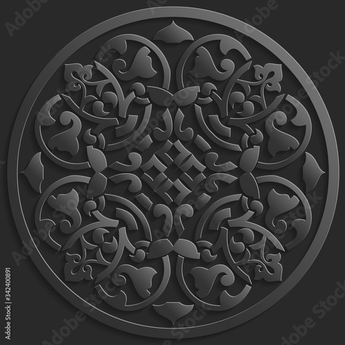 Background with seamless pattern in islamic style