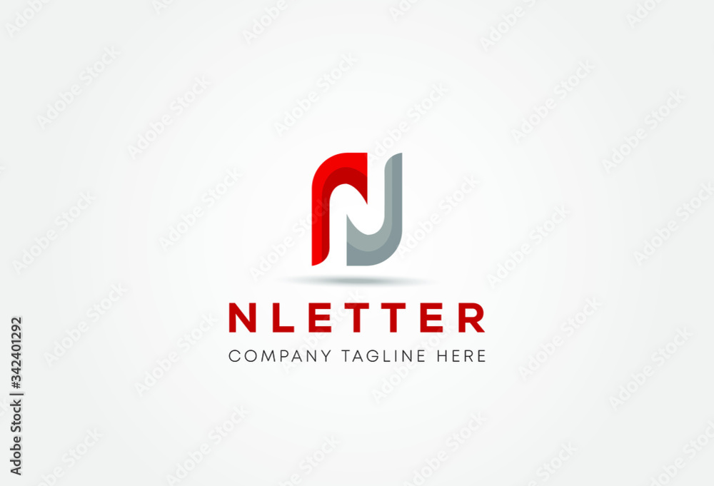 N letter with arrows. Vector design template elements for your application or corporate identity. N letter with arrows. Vector design template elements for your application or corporate identity.