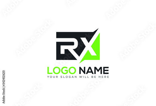 Initial Letter rx/xr Logo Template Vector Design with white background