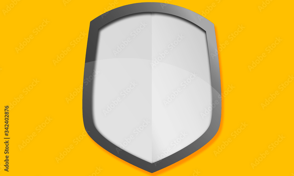 Metal shield icon illustration isolated Metal shield icon illustration isolated