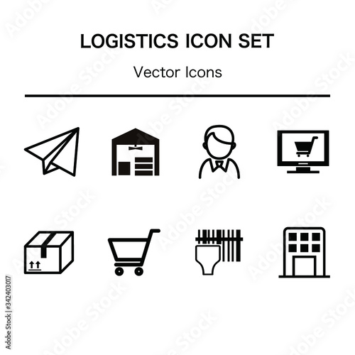 Logistics vector icon set eps