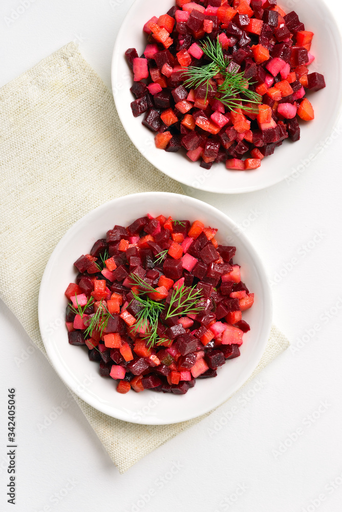 Beet salad in bowl Beet salad in bowl