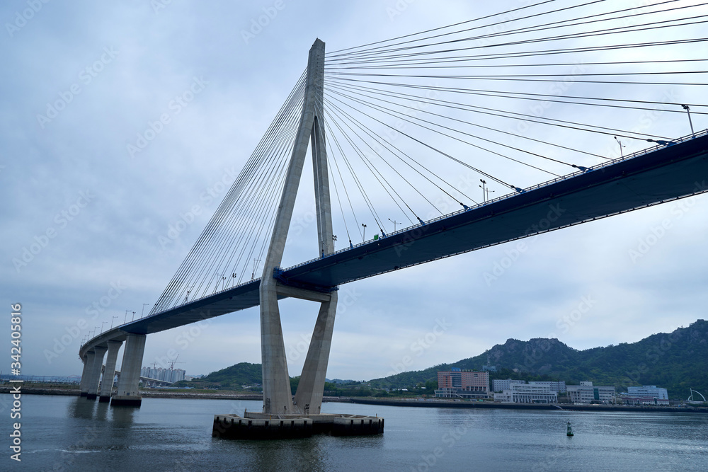 Mokpo Bridge in Mokpo-si, South Korea.
