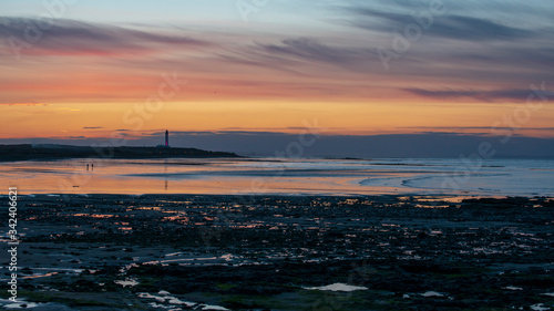 sunset over Lossiemouth on the Moray Coast photo