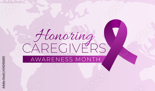 Honoring Caregivers Awareness Month Background Illustration