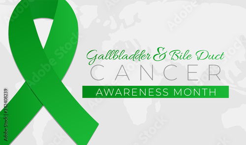 Gallbladder Bile Duct Cancer Awareness Month Background Illustration Banner