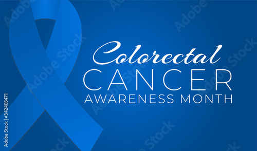 Blue Colorectal Cancer Awareness Month Background Illustration