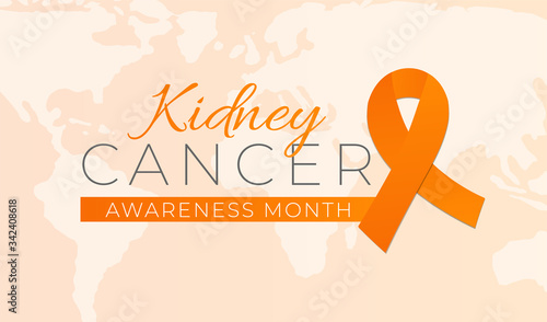 Kidney Cancer Awareness Month Background Illustration