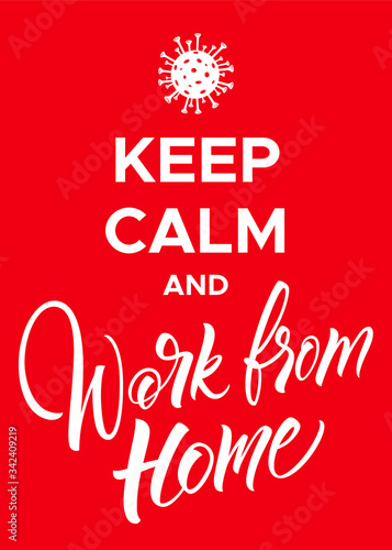 Keep Calm and Work From Home Coronavirus Poster