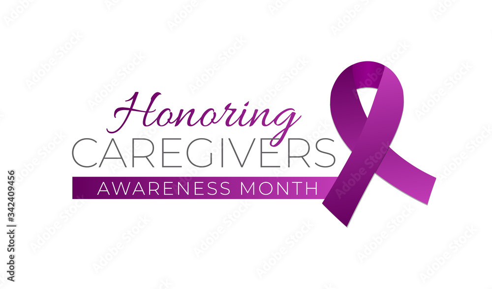 Honoring Caregivers Awareness Month Isolated Logo Icon Sign Honoring Caregivers Awareness Month Isolated Logo Icon Sign