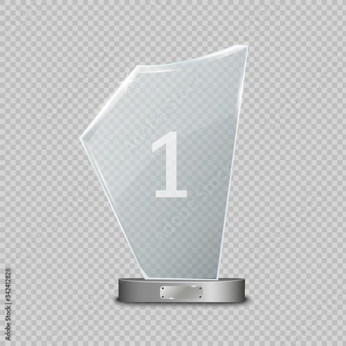 Vector glass award. Statuette for the winner.