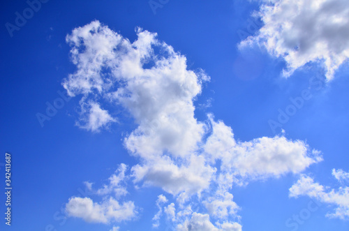 blue sky with white clouds