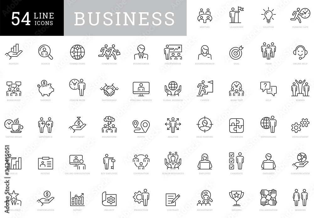 Business People Icon Set Art Kit Stock Template | Adobe Stock