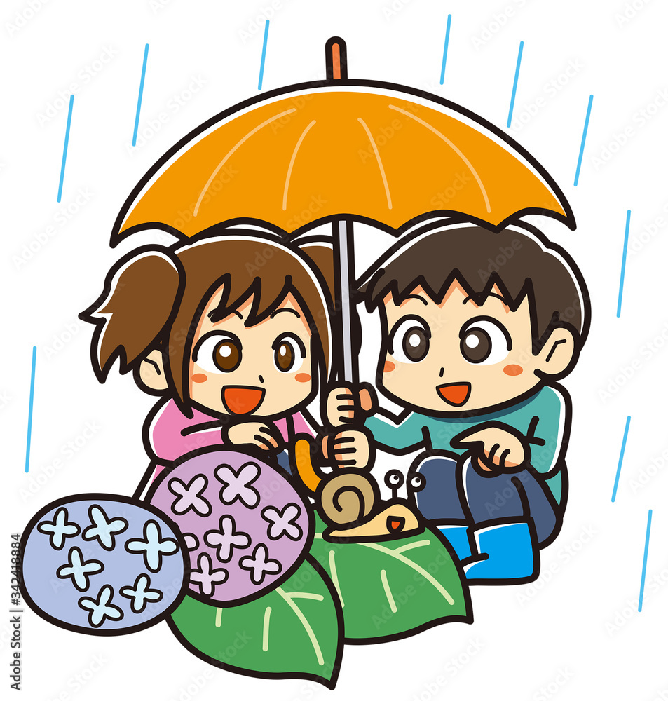梅雨・子供 梅雨・子供