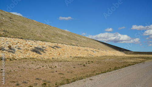 NEW MEXICO, USA - NOVEMBER 21, 2019: dam and hydraulic structures in a state park near the Brantley lake State Park, New Mexico