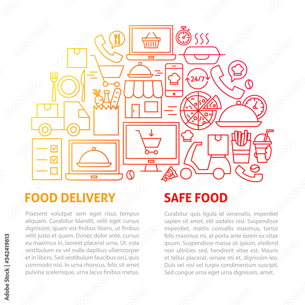 Food Delivery Line Template