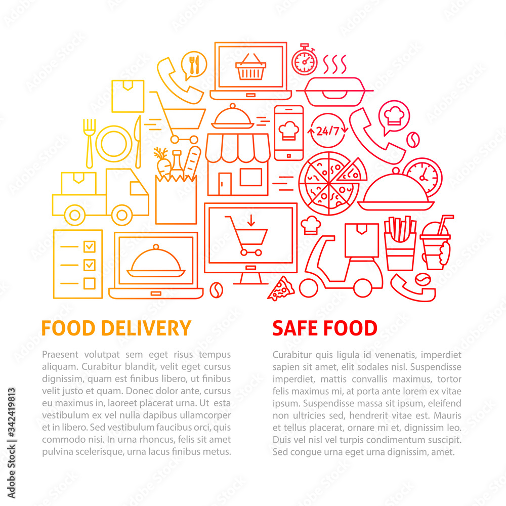 Food Delivery Line Template Food Delivery Line Template