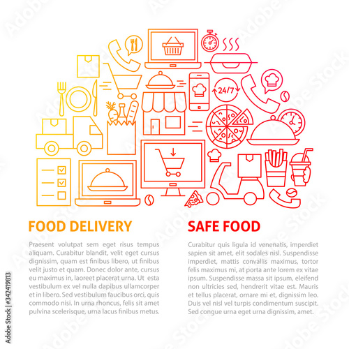 Food Delivery Line Template