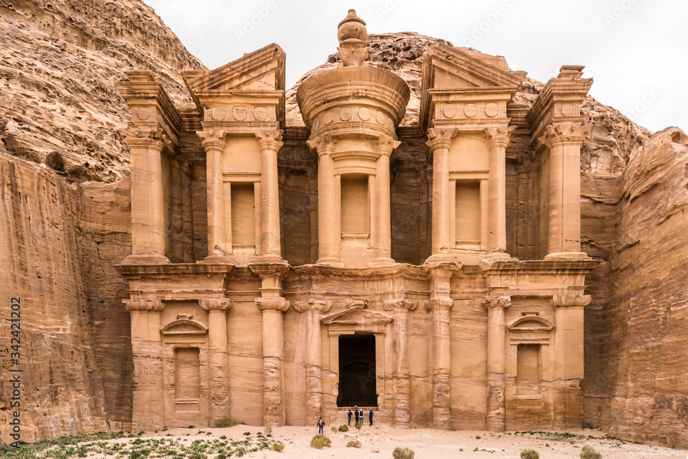 front view of Ad Deir at Petra, Jordan