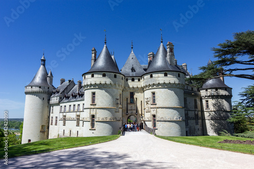 Chaumont castle and garden in Chaumont-sur-Loire in Loire valley (France)