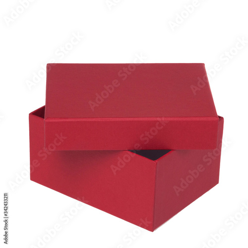 red square cardboard box with lid for gift